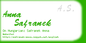 anna safranek business card